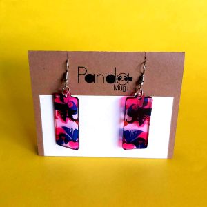 Aretes Rectangulares Orquídea Colombiana