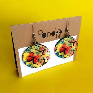 Aretes Redondos Mariposario Colombiano