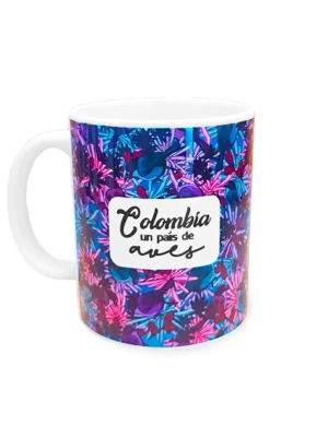Mug Blanco Aves De Páramo Colombia