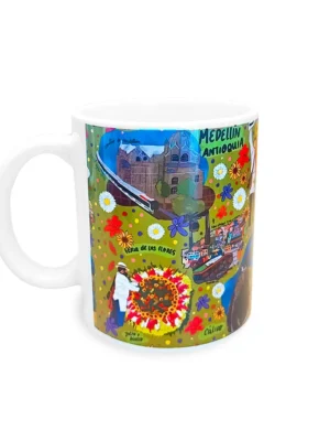 Mug Blanco Medellin Colombia