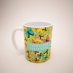 Mug Blanco Mariposario Colombiano