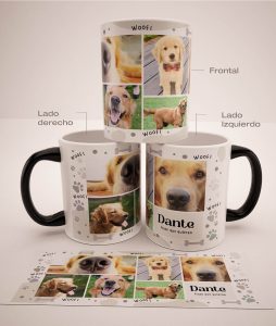 Mug Mágico Personalizado Con Tus Mascotas, Collage 1, (6 fotos)