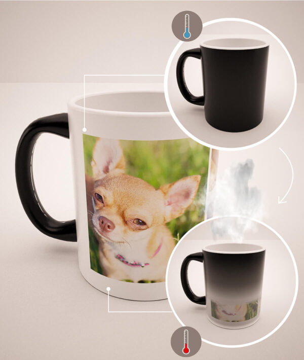 Mug Mágico Personalizado Con Tus Mascotas, Collage 4, (6 fotos)