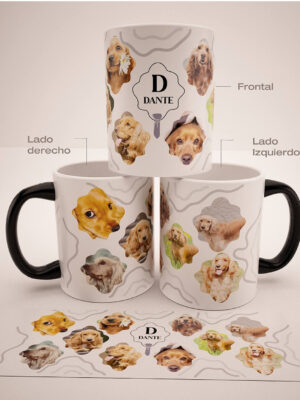 Mug Mágico Personalizado Con Tus Mascotas, Collage 5, (10 fotos)