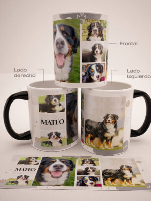 Mug Mágico Personalizado Con Tus Mascotas, Collage 6, (7 fotos)