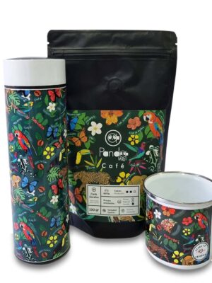 Combo Café Colombia Biodiversa: Termo Digital, Café especial Socorro (250 g) y Taza de Peltre