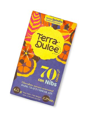 Barra de Chocolate Artesanal de Cacao con Nibs