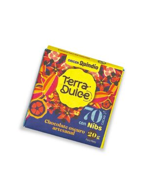 Barra de Chocolate Oscuro Artesanal con Nibs