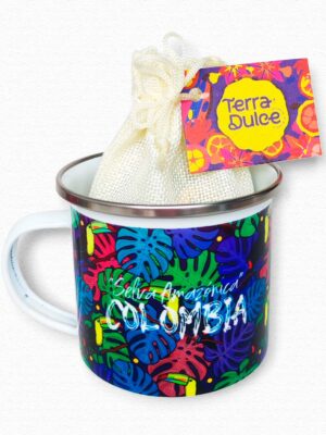 Combo Mug Tucanes Chocolate (mug peltre, chocolatinas de sabores)