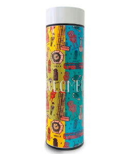 Termo digital de 500 ml con tapa hermética e indicador LED de temperatura. Ideal para cualquier bebida. Diseño inspirado Iconos de Bogotá, Colombia