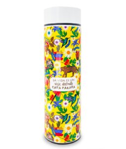 Termo digital de 500 ml con tapa hermética e indicador LED de temperatura. Ideal para cualquier bebida. Diseño inspirado en el folclor colombiano