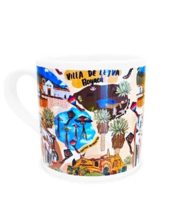 Mini mug de cerámica ilustrado inspirado en Boyacá, Colombia.