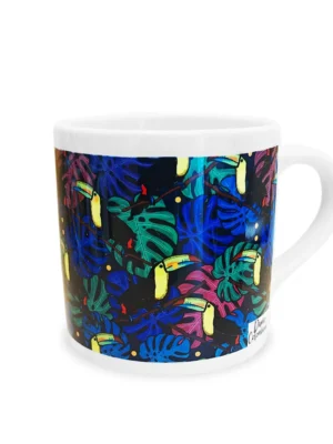 Mini mug blanco Tucanes Colombianos2
