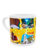Mini mug de cerámica ilustrado inspirado en Valledupar, Colombia.