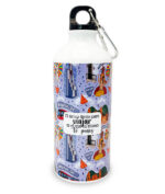 Caramañola de 600 ml con ilustraciones de Bogotá, Colombia.