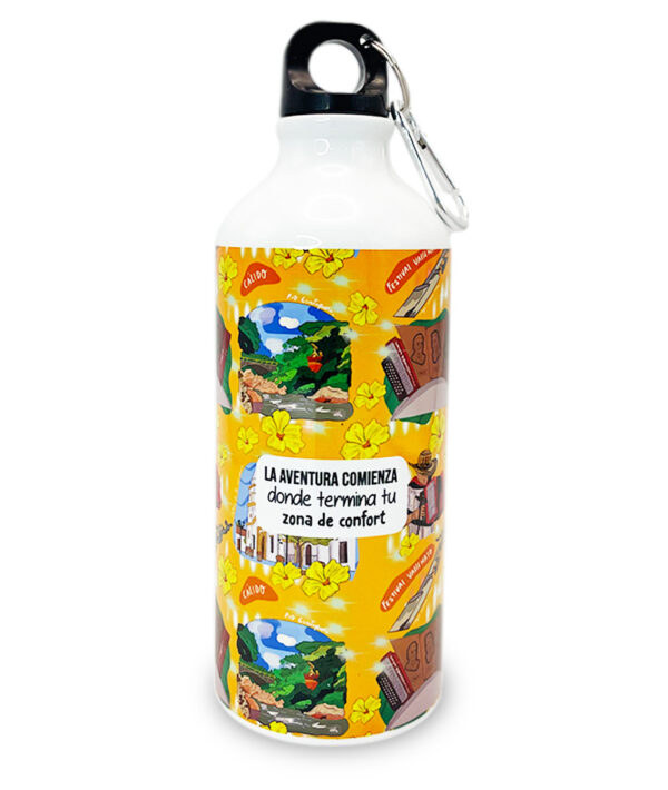 Caramañola de 600 ml con ilustraciones de Valledupar, Colombia.
