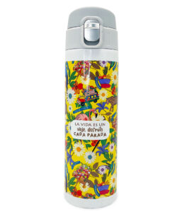 Termo Tapa Gris Folclor Colombiano