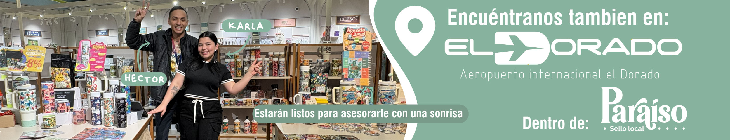 Souvenirs colombianos en el aeropuerto El Dorado Bogotá, punto Pandamug piso 2 cerca del muelle D.