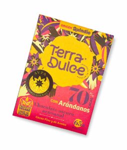 Barra de Chocolate Artesanal con Arándanos