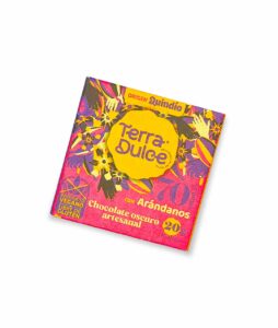 Barra de Chocolate Oscuro Artesanal con Arandanos